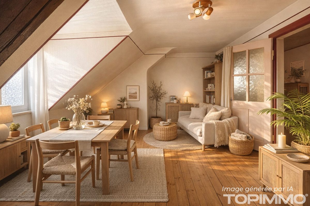 Appartement 3 pièces Thann avec garage et terrain privatifs vue sur le Rangen